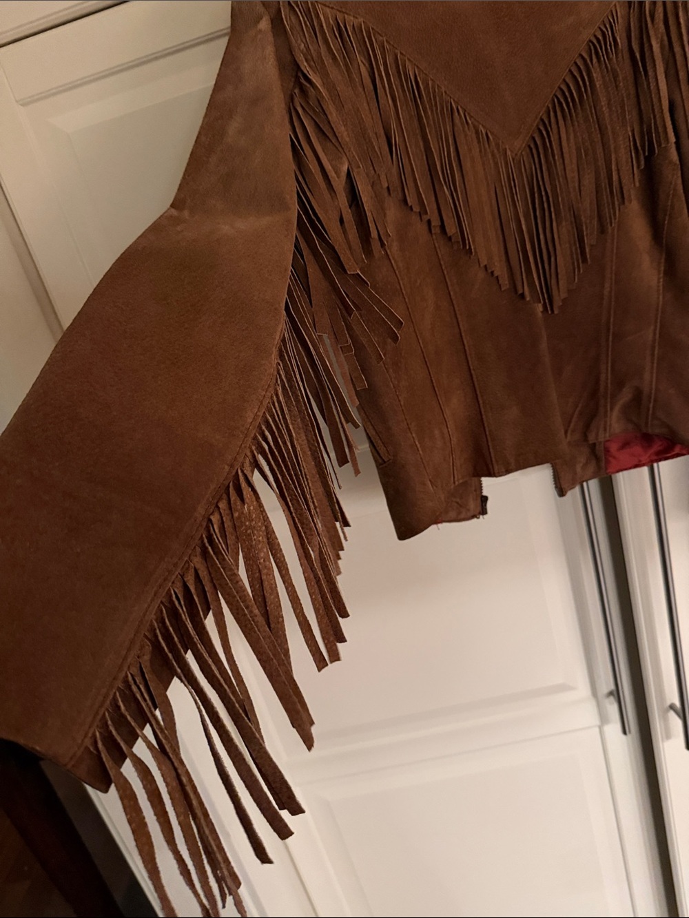 Perfect leather vintage Brown Suede Fringe Leather Jacket - Women's - Picture 3 of 11